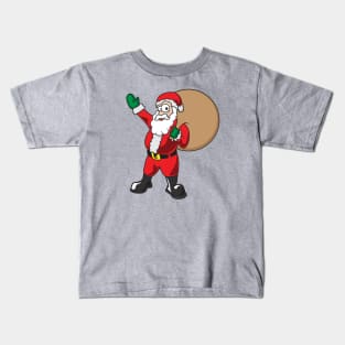 Santa Claus Carrying Gifts Kids T-Shirt